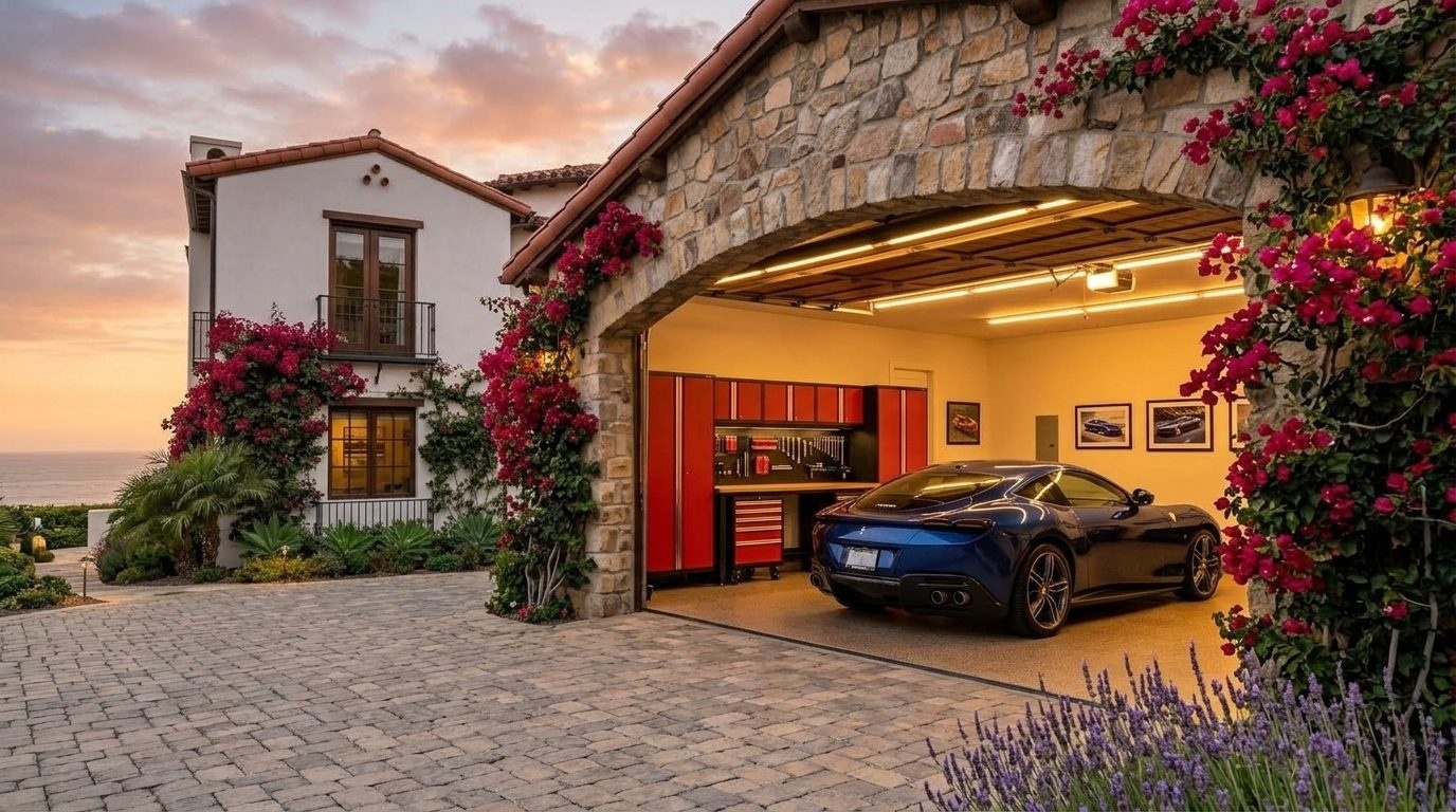 Ross Horizon Garage Door Repairs Garage Door Gliding Open Revealing Warm Illuminated Interior